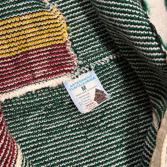 Vintage Artesanias Tuntaquimba Bob Marley Wool Knit Hoodie Hand Made Zip Medium - Picture 8 of 10